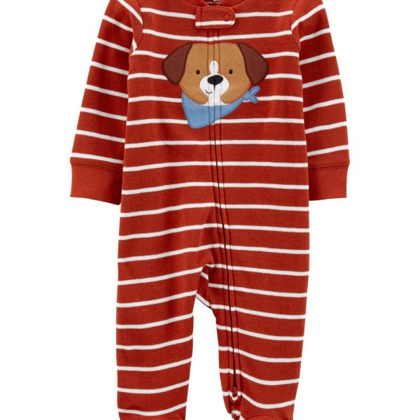 Pijama de algodon sin felpa con diseño de perrito