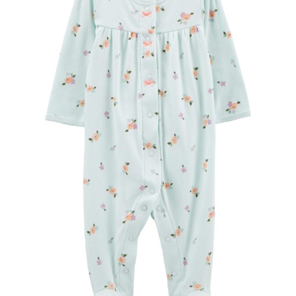 Pijama Enterizo con Pie Flores Carter's