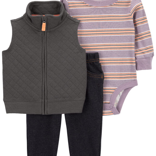 Set 3 piezas chaleco, pantal?n y body