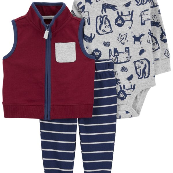 Set 3 piezas chaleco, pantal?n y body