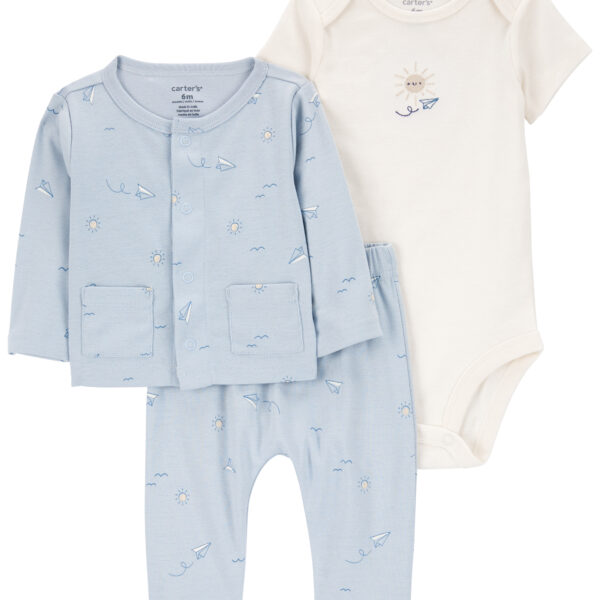 Set 3 piezas pant saco y body
