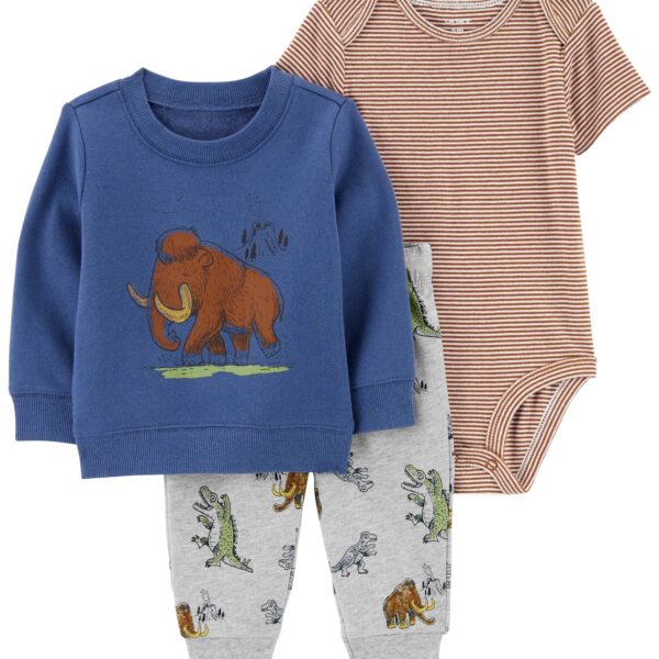 Set 3 piezas pant buzo y body mamut