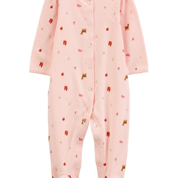 Pijama una pieza con pie rosado