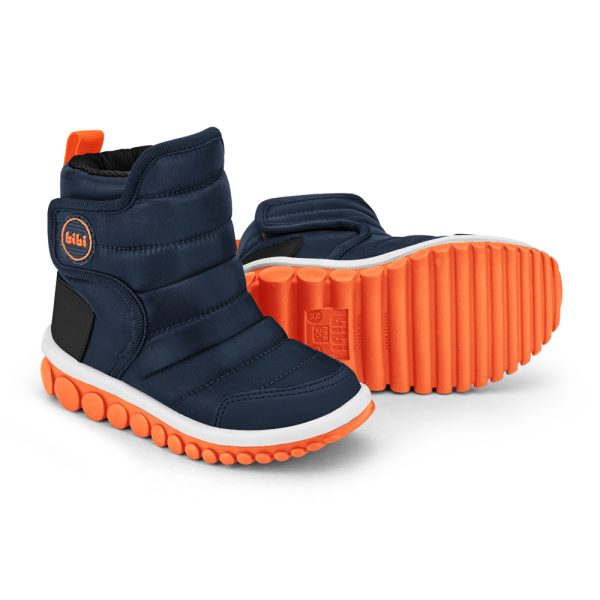 Botas Infantiles Bibi Roller 2.0 Drop azul marino con naranja