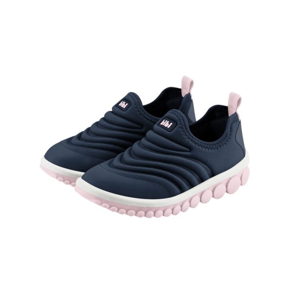 Championes BIBI Roller 2.0 azul oscuro con detalles en rosado y blanco