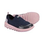 Championes BIBI Roller 2.0 azul marino y rosado con detalles grabados y brillos