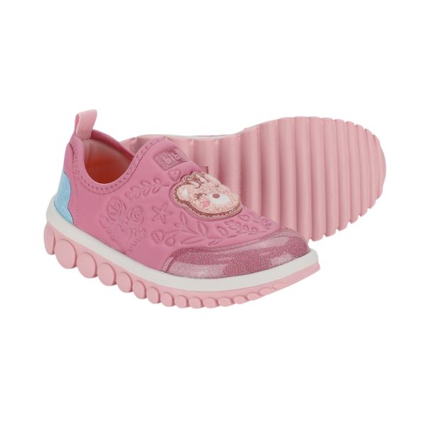 Championes BIBI Roller 2.0 rosados con grabados, brillos y diseño de osito