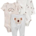 Set 3 Piezas Pantalón y Bodies Koalas Carter's