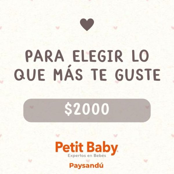 Tarjeta de obsequio - $2000