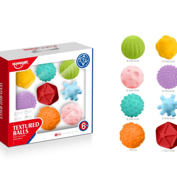 Set De 8 Pelotas De Silicona Texturizada HUANGER