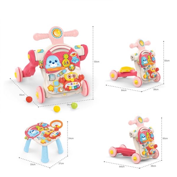 4 En 1 - Caminador, Buggy Monopatín Y Mesa De Actividad HUANGER