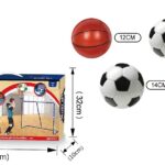 Juego de basket y fútbol 3 en 1