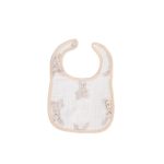 Babero de algodón y muselina con broche a presión, diseño osito