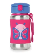 Botella acero inox. con sorbito modelo mariposa SKIP HOP