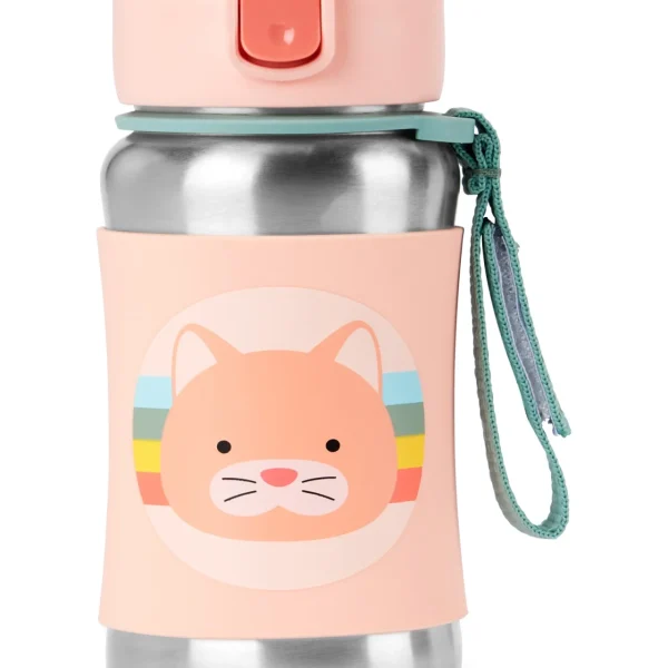 Botella acero inox con sorbito gato SKIP HOP