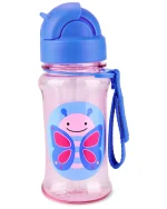 Botella con sorbito de plástico Tritán modelo mariposa SKIP HOP