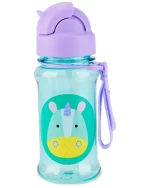 Botella con sorbito de plástico Tritán modelo unicornio SKIP HOP