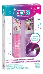 Brillos de labios luminosos 2 piezas 3C4G
