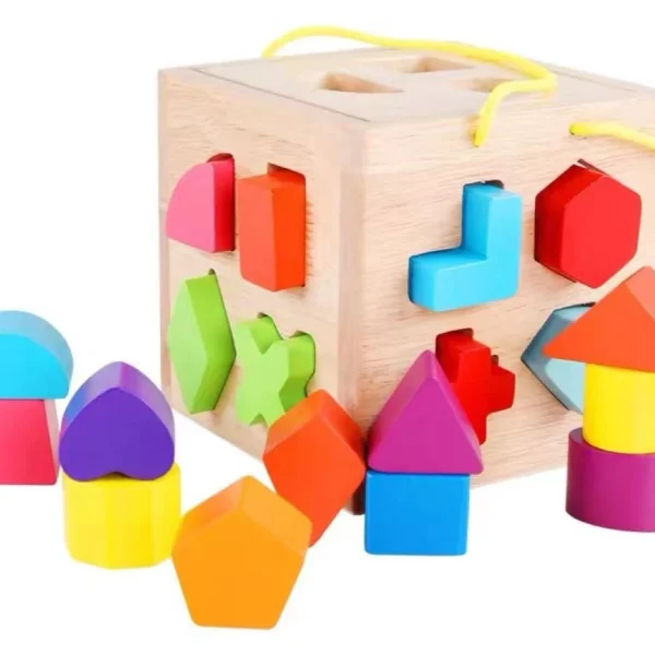 Cubo de Madera con Encastre