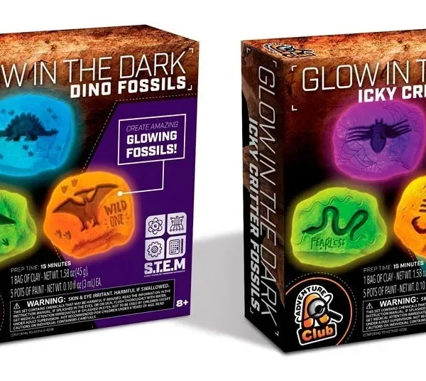 KIT DE FOSILES QUE BRILLAN EN LA OSCURIDAD