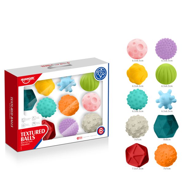 Set De 10 Pelotas En Silicona Texturizadas HUANGER
