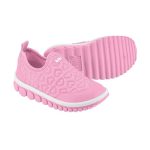 Championes infantiles Bibi Roller 2.0 rosados con grabados de corazón