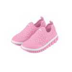 Championes infantiles Bibi Roller 2.0 rosados con grabados de corazón - Image 2