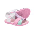 Sandalias infantiles BIBI en tonos pastel con ajuste de velcro