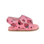Sandalias BIBI rosadas con estampado de fresa y doble velcro - Image 2