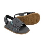 Sandalias BIBI grises con estampado de yacar  y doble velcro