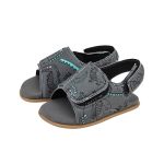 Sandalias BIBI grises con estampado de yacar  y doble velcro - Image 3