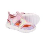 Sandalias cerradas BIBI en degradé arcoíris pastel con velcro brillante