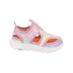 Sandalias cerradas BIBI en degradé arcoíris pastel con velcro brillante - Image 2