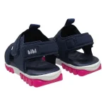 Sandalias roller verano Bibi azul marino y fuccia con doble velcro - Image 3