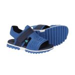 Sandalias BIBI en tonos azules con velcro y detalles decorativos grabados