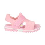 Sandalias BIBI rosadas con velcro brillante y detalles decorativos grabados - Image 2