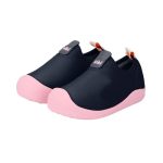 Championes Fisoflex BIBI color azul marino liso con suela rosada y puntera - Image 3