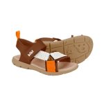 Sandalias infantiles BIBI marrones con tiras decorativas y cierre velcro