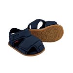 Sandalias BIBI azul marino de lycra con puntera y doble velcro