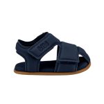 Sandalias BIBI azul marino de lycra con puntera y doble velcro - Image 2
