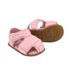 Sandalias infantiles BIBI rosadas de lycra con puntera y doble velcro