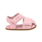 Sandalias infantiles BIBI rosadas de lycra con puntera y doble velcro - Image 2