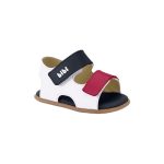 Sandalias infantiles BIBI multicolor de cuero con doble velcro - Image 3