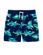 Traje de baño dos piezas con protección UPF 50+, manga larga con diseño tiburón - Image 2