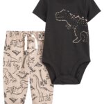 Conjunto Carter’s de body y pantalón con diseño de dinosaurios