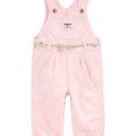 Enterito de jean OshKosh rosado a rayas con lazo