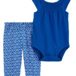 Conjunto Carter’s de body musculosa y pantalón en tonos de azul