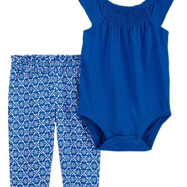 Conjunto Carter’s de body musculosa y pantalón en tonos de azul