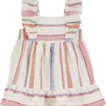 Vestido Carter’s sin mangas a rayas con volados