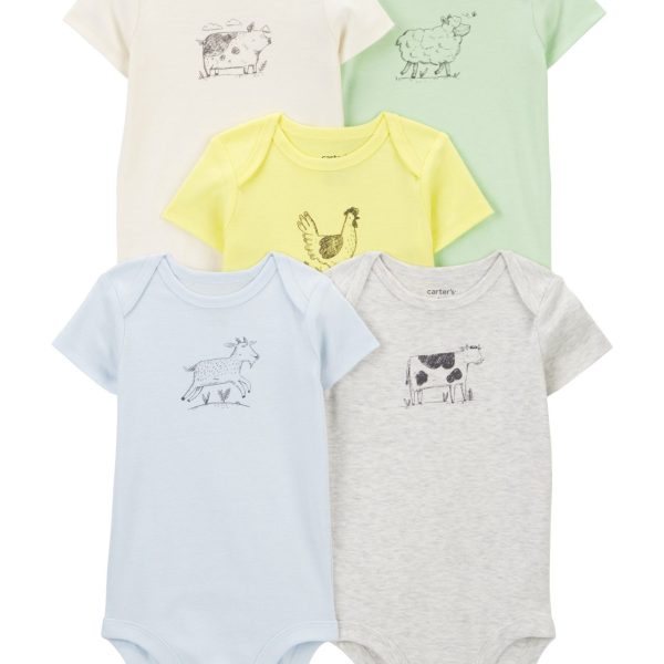 Body Carter’s de manga corta en algodón, diseño granja